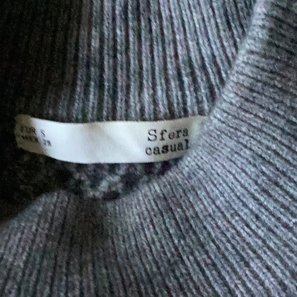 SFERRA Charcoal Ribbed Knit Sweater - Picture 2 of 4